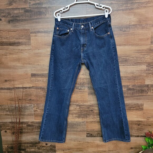 Vtg Levi's Jeans Mens 34x30 Measures 32x30 Slim Bootcut 527 Dark Wash Denim Y2K